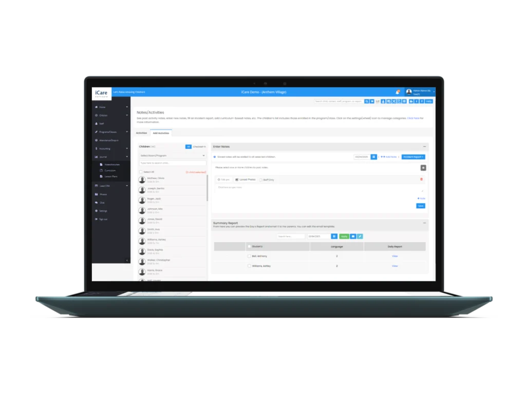 structured daily reports